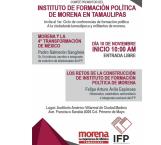 Conferencia de formación política a militantes de Morena para hoy