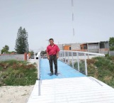 Instalan puente peatonal para El Olmo y Arboledas
