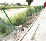 Se desgaja bordo de canal Anzaldúas, colapsa malla