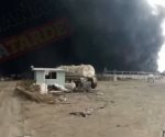 Se registra fuerte incendio en bodega de empresa, en Altamira
