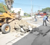 Rehabilitan circuito vial entre bulevar Hidalgo y Ribereña