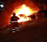 Incendio de autos en agencia de Nuevo León