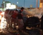 Se incendia camioneta en Díaz Ordaz
