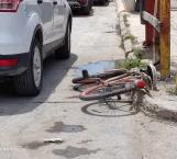 Embiste a ciclista en Madero con Galeana
