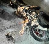 Motociclista lesionado en choque